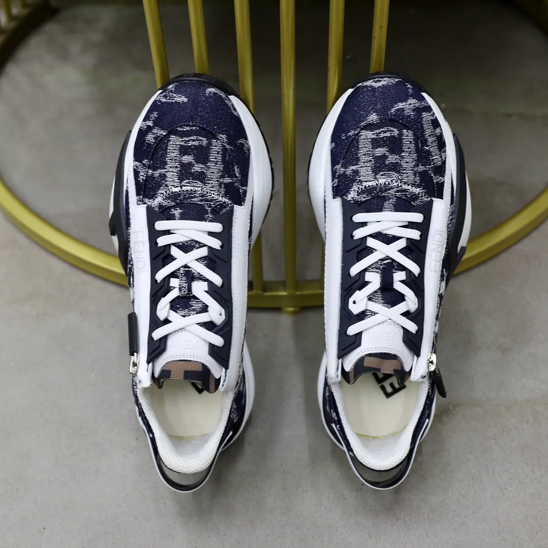 Men's shoes 280🔥 Brand: FENDI Size: 38-44 (45, 46 customized) Grade: Original quality High version Material: Imported cowhide stitching brand cloth ➕ High-quality and comfortable lining Original lightweight non-slip outsole Style category: Travel Fashion casual shoes Versatile trend